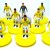 Subbuteo Andrew Table Soccer Brazil 1986 World Cup Team on Classic Hasbro bases